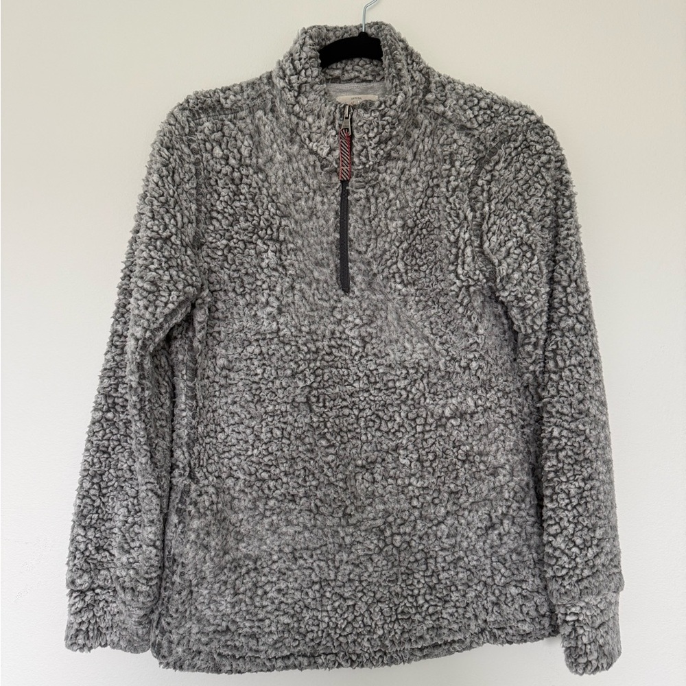 Weatherproof Gray Sherpa-Lined Pullover Jacket